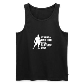 Papa Bod Fête des pères Papa Bière Ventre - Débardeur bio Premium Homme - noir - Devant - Michal (187cm)