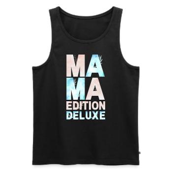 MAMA Deluxe Edition Pastel Pink Blue - Men's Premium Organic Tank Top - black - Front - AI Model Male 178 light (178cm)