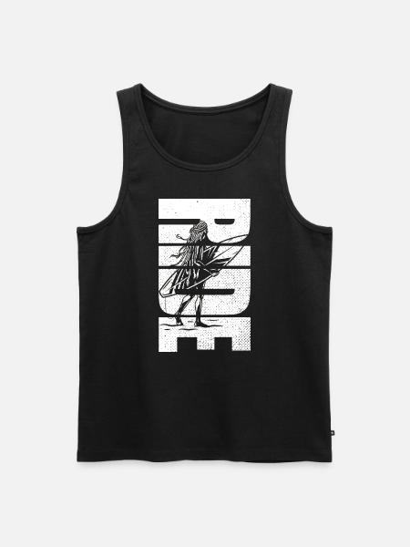 Women's Surfing Retro Ride Surfer - Men's Premium Organic Tank Top - black