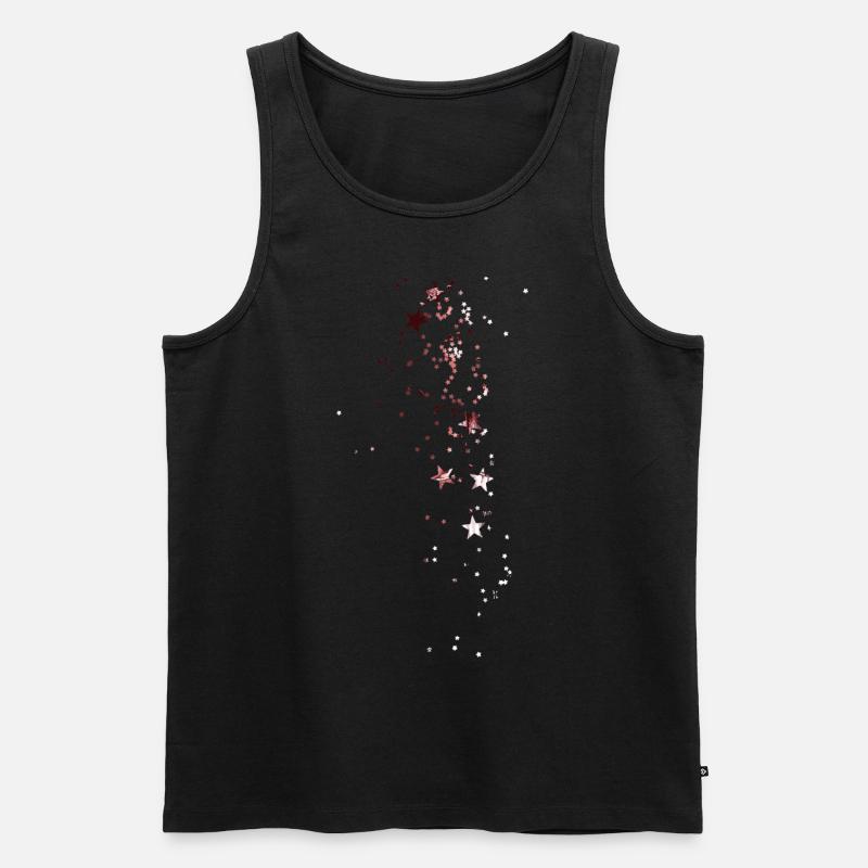 sterne,weiss,illustration,stern,braun - Männer Premium Bio Tank Top - Schwarz