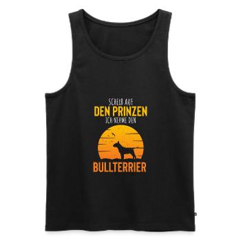 Bullterrier - Männer Premium Bio Tank Top - Schwarz - Vorne - Michal (187cm)