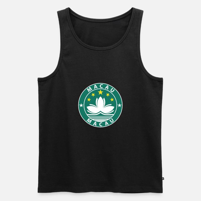 Macau - Männer Premium Bio Tank Top - Schwarz