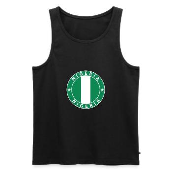 Nigeria - Männer Premium Bio Tank Top - Schwarz - Vorne - Michal (187cm)