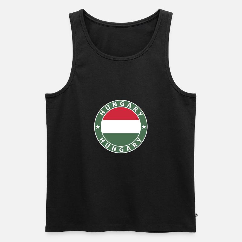 Ungarn - Männer Premium Bio Tank Top - Schwarz