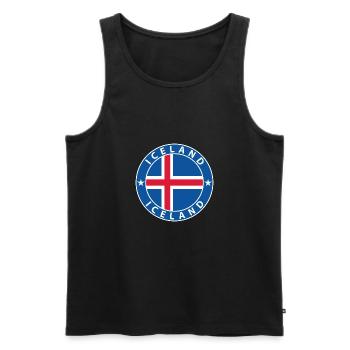 Islande - Débardeur bio Premium Homme - noir - Devant - Michal (187cm)