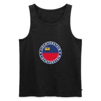 Liechtenstein - Männer Premium Bio Tank Top - Schwarz - Vorne - AI Model Male 178 light (178cm)