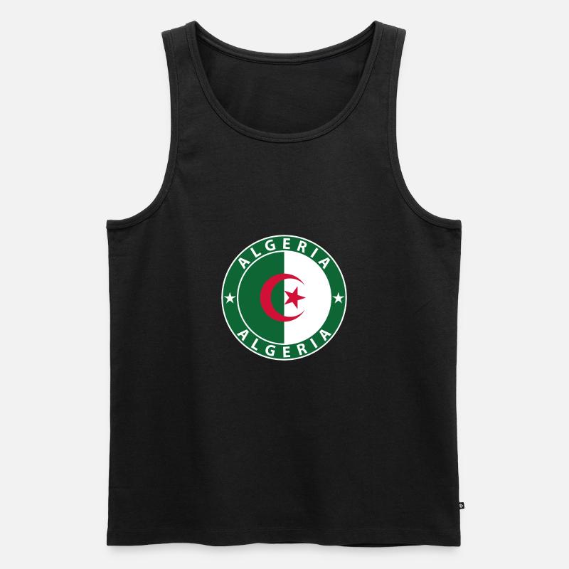 Algerien - Männer Premium Bio Tank Top - Schwarz