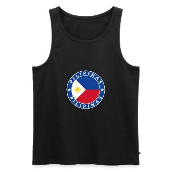 Philippinen - Männer Premium Bio Tank Top - Schwarz - Vorne - AI Model Male 178 light (178cm)