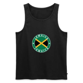 Jamaica - Männer Premium Bio Tank Top - Schwarz - Vorne - AI Model Male 178 light (178cm)
