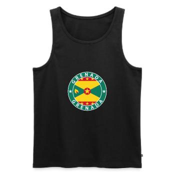 Grenada - Men's Premium Organic Tank Top - black - Front - AI Model Male 178 light (178cm)