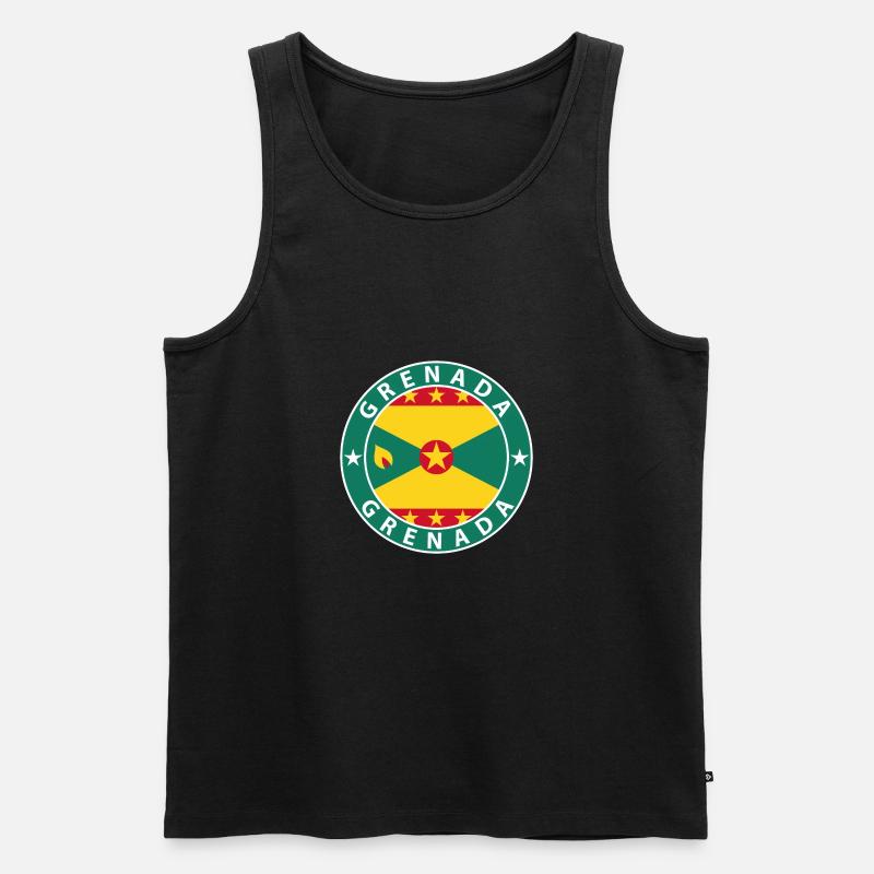 Grenada - Männer Premium Bio Tank Top - Schwarz