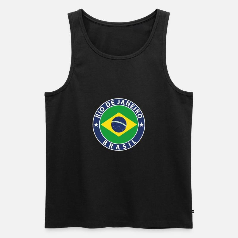 Rio de Janeiro - Männer Premium Bio Tank Top - Schwarz