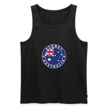 Sydney - Débardeur bio Premium Homme - noir - Devant - Michal (187cm)