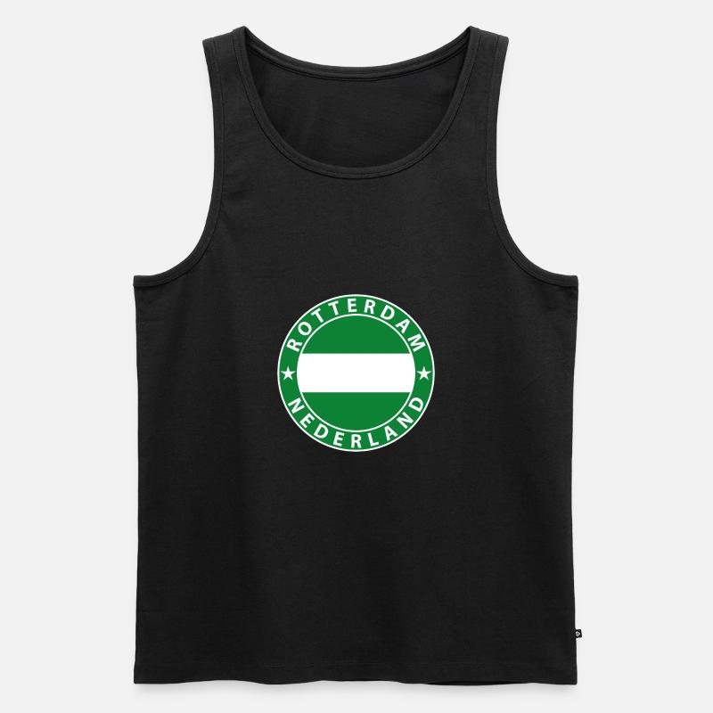 Rotterdam - Männer Premium Bio Tank Top - Schwarz