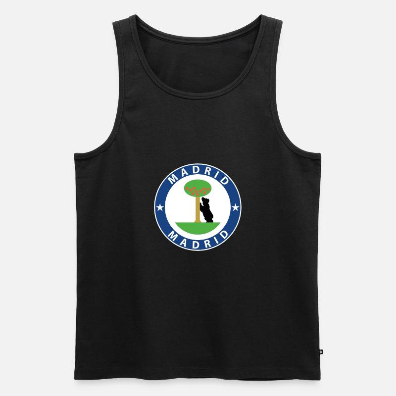 Madrid - Männer Premium Bio Tank Top - Schwarz