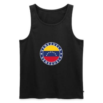 Venezuela - Men's Premium Organic Tank Top - black - Front - AI Model Male 178 light (178cm)