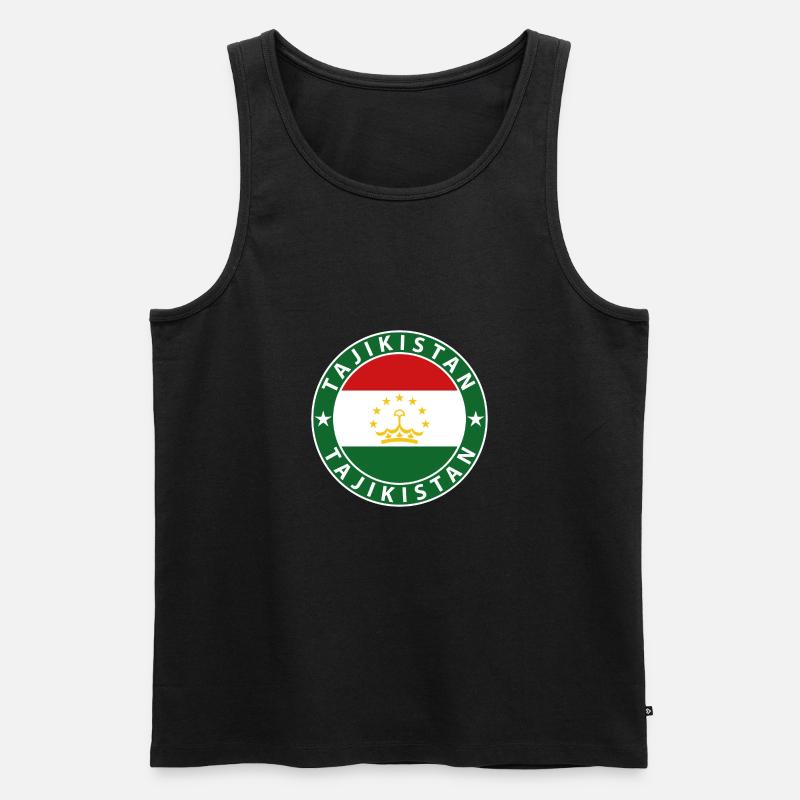 Tadschikistan - Männer Premium Bio Tank Top - Schwarz
