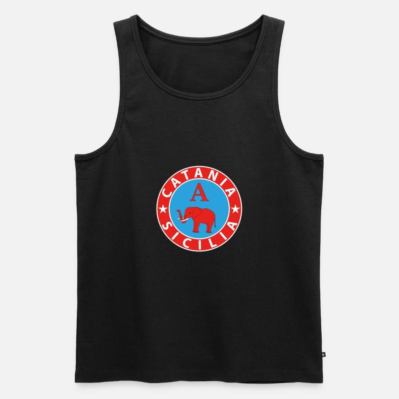 Catania - Männer Premium Bio Tank Top - Schwarz
