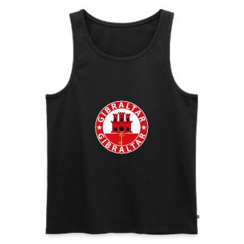 Gibraltar - Männer Premium Bio Tank Top - Schwarz - Vorne - AI Model Male 178 light (178cm)