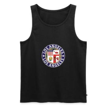 Los Angeles - Männer Premium Bio Tank Top - Schwarz - Vorne - Michal (187cm)