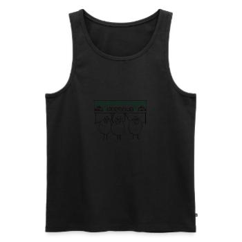 Pas de pays sans paysans - Débardeur bio Premium Homme - noir - Devant - Michal (187cm)