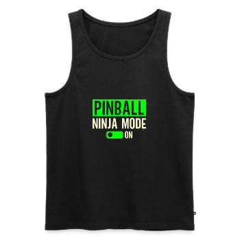 Mode Ninja flipper activé - Débardeur bio Premium Homme - noir - Devant - Michal (187cm)