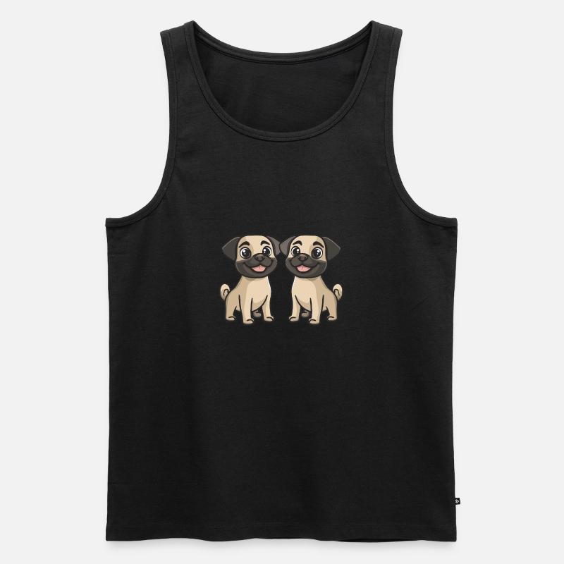Kangal Hund Comic - Männer Premium Bio Tank Top - Schwarz