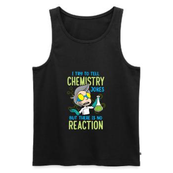 Drôle de scientifique Chimiste Laboratoire Science Chimie - Débardeur bio Premium Homme - noir - Devant - AI Model Male 178 light (178cm)