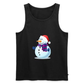 bonhomme de neige - Débardeur bio Premium Homme - noir - Devant - Michal (187cm)