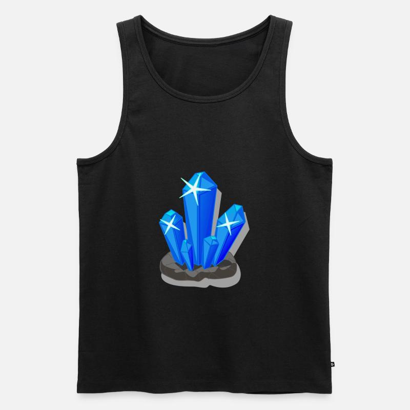 Kristall - Männer Premium Bio Tank Top - Schwarz