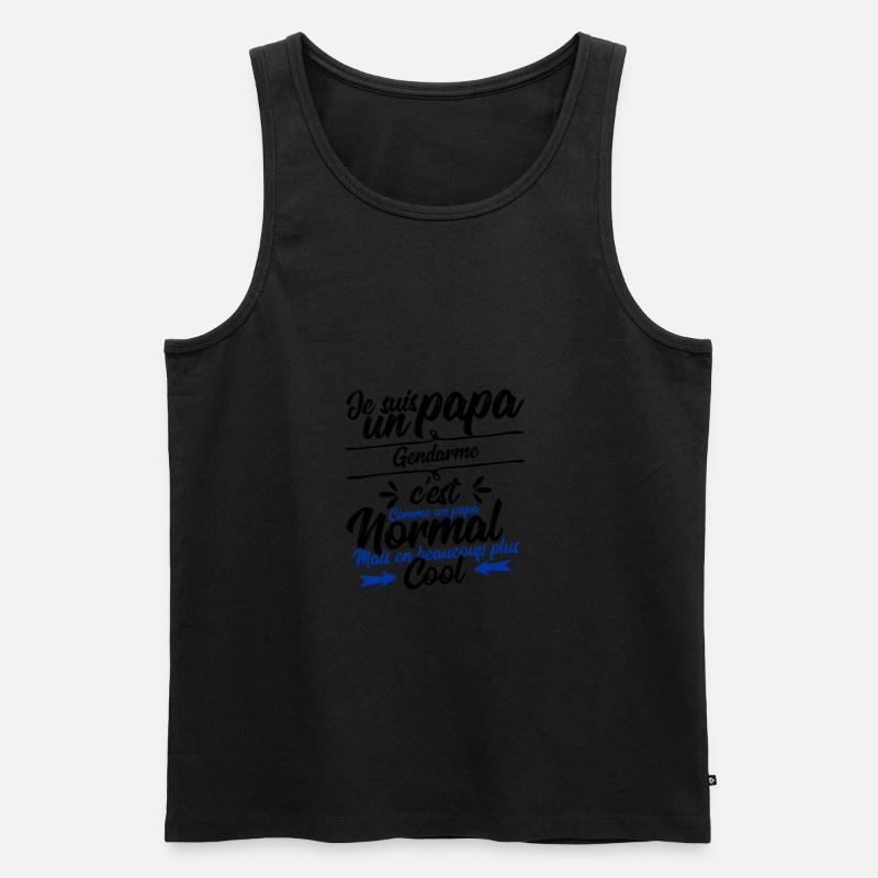 Dad Gift Gendarme - Männer Premium Bio Tank Top - Schwarz