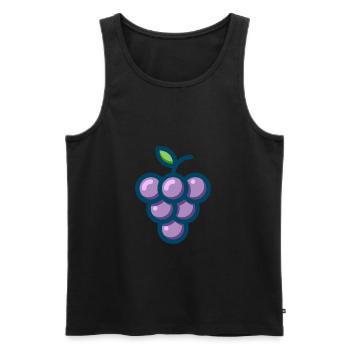 Grapes Grapes Veggie Fruit Fruits - Men's Premium Organic Tank Top - black - Front - AI Model Male 178 light (178cm)