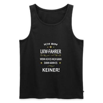 Ich bin LKW Fahrer - Männer Premium Bio Tank Top - Schwarz - Vorne - AI Model Male 178 light (178cm)