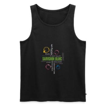 Sauvignon Blanc - Männer Premium Bio Tank Top - Schwarz - Vorne - AI Model Male 178 light (178cm)