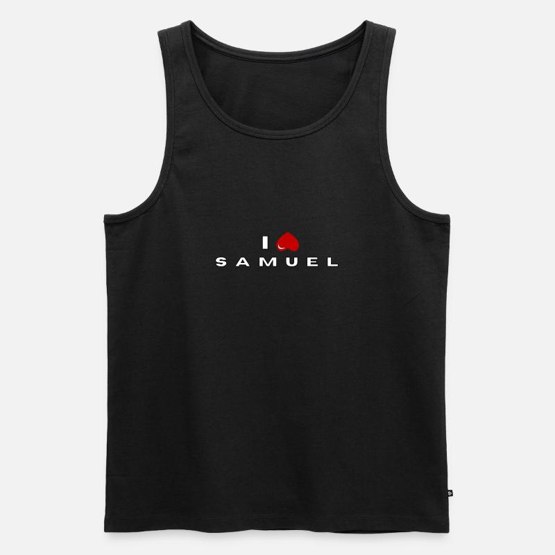 Ich hasse Samuel - Männer Premium Bio Tank Top - Schwarz