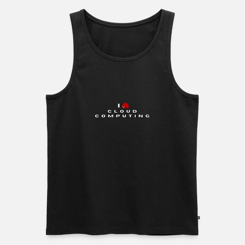 Ich hasse Cloud Computing - Männer Premium Bio Tank Top - Schwarz