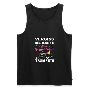 Vergiss die Harfe, diese Prinzessin.. - Geschenk - Männer Premium Bio Tank Top - Schwarz - Vorne - AI Model Male 178 light (178cm)