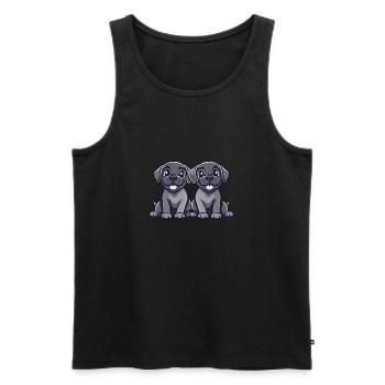 Mastiff Dog Comic - Men's Premium Organic Tank Top - black - Front - Michal (187cm)