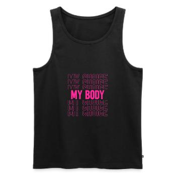 Mon corps, ma décision - Débardeur bio Premium Homme - noir - Devant - Michal (187cm)