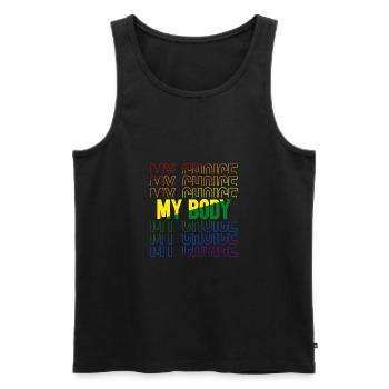 Mon corps, ma décision - Débardeur bio Premium Homme - noir - Devant - Michal (187cm)