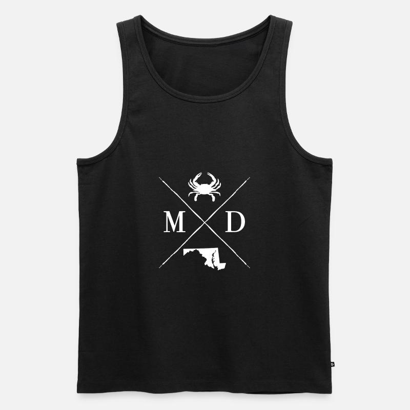 Maryland - Männer Premium Bio Tank Top - Schwarz