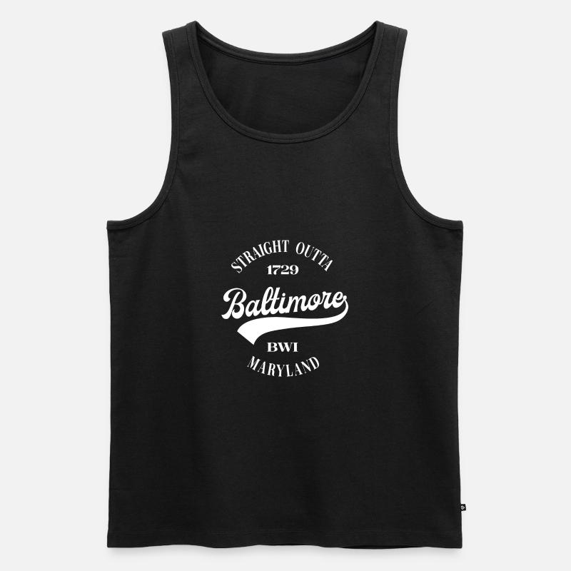 Baltimore - Männer Premium Bio Tank Top - Schwarz