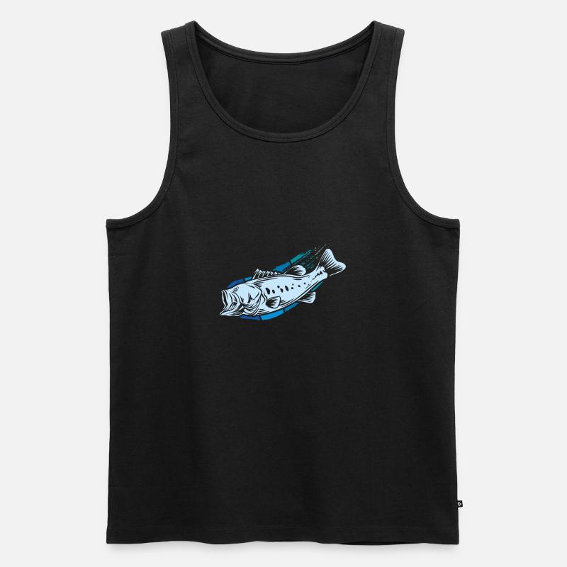 Fisch Angeln - Männer Premium Bio Tank Top - Schwarz