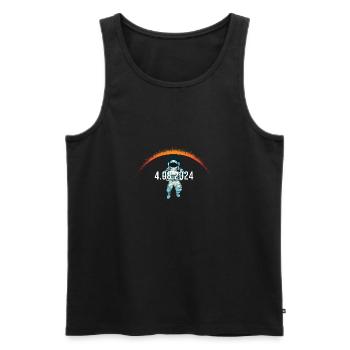 Totale Sonnenfinsternis 2024 - 4.08.24 Amerika - Männer Premium Bio Tank Top - Schwarz - Vorne - Michal (187cm)