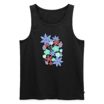 fleurs, fleurs, printemps, fleurs - Débardeur bio Premium Homme - noir - Devant - AI Model Male 178 light (178cm)