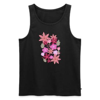 fleurs, fleurs, printemps, fleurs - Débardeur bio Premium Homme - noir - Devant - AI Model Male 178 light (178cm)