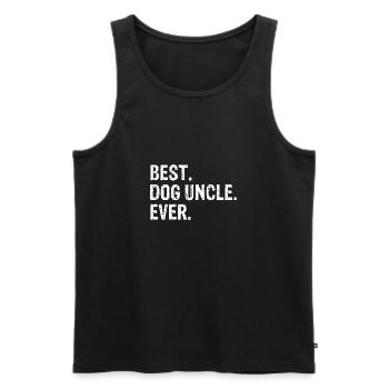 Best Dog Uncle Ever Funny Cool - Men's Premium Organic Tank Top - black - Front - AI Model Male 178 light (178cm)