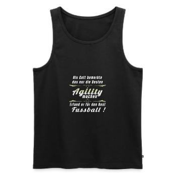 Agility für die Besten - Männer Premium Bio Tank Top - Schwarz - Vorne - Michal (187cm)