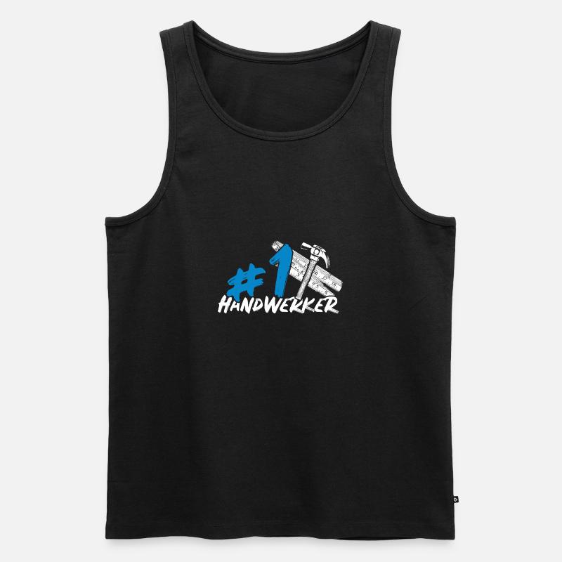 Handwerker - Männer Premium Bio Tank Top - Schwarz