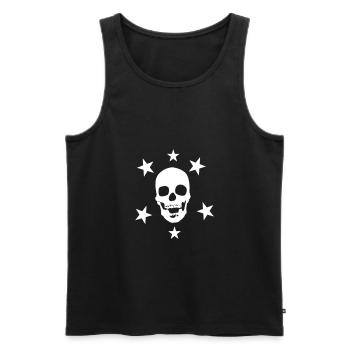 SKULL SUPERSTAR - Men's Premium Organic Tank Top - black - Front - AI Model Male 178 light (178cm)
